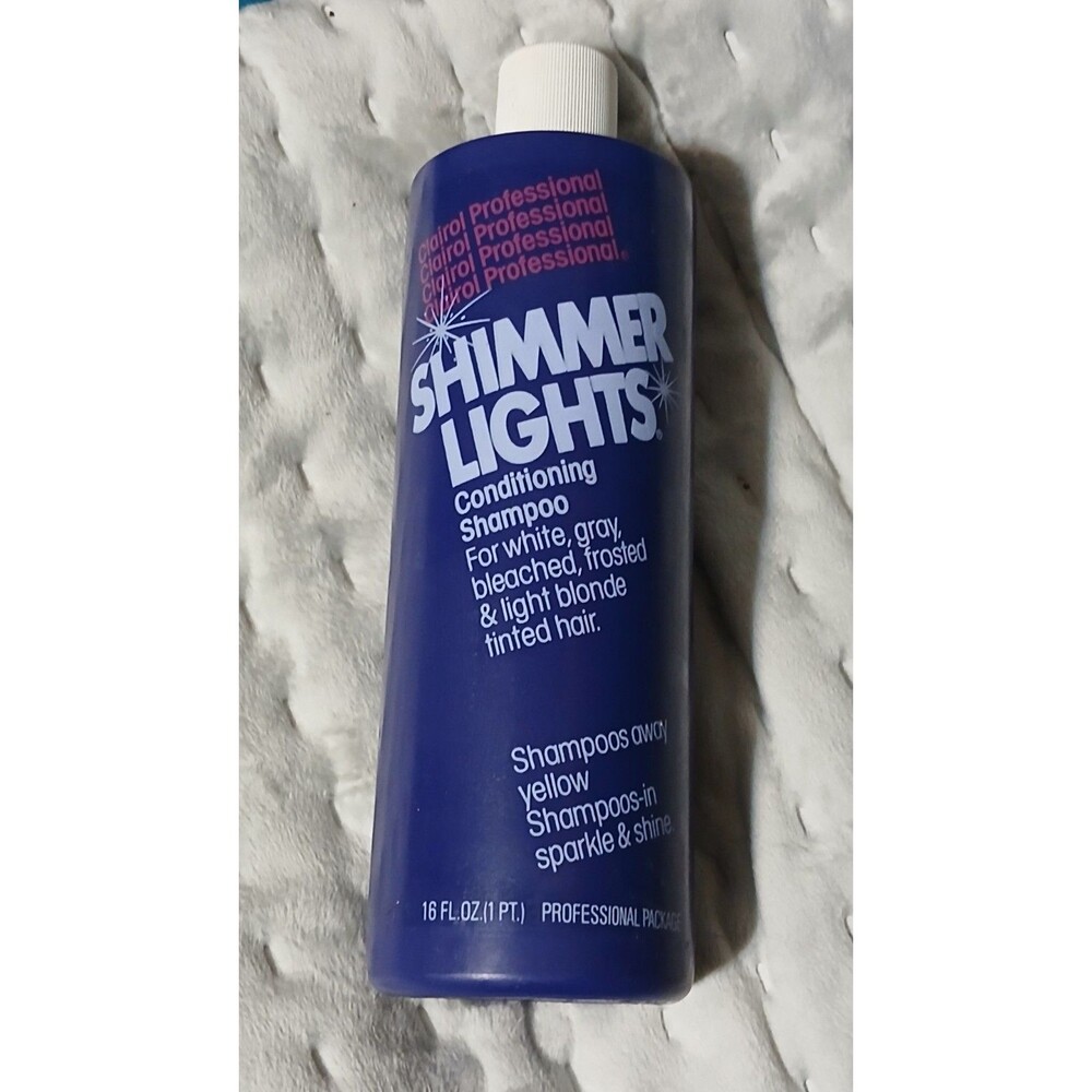 Vintage 1980s Clairol Shimmer Lights Purple Shampoo Lot 3 Bottles Movie Set Prop - Picture 5 of 9